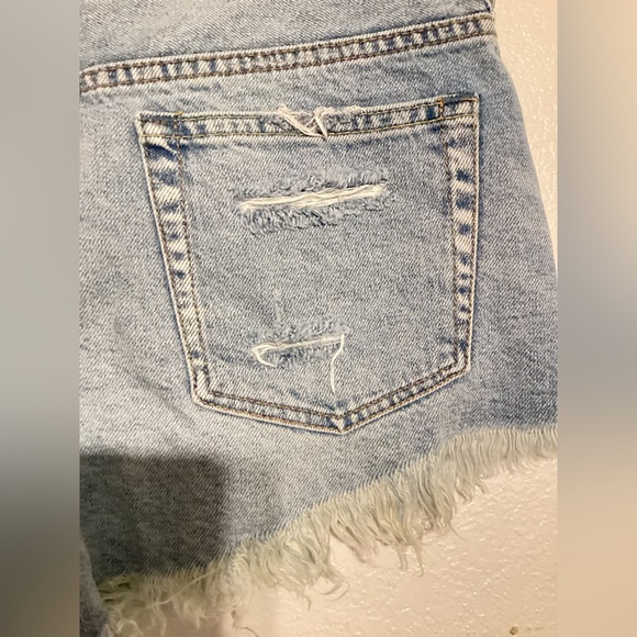 We The Free Distressed Jean Shorts by Free People - Picture 8 of 11